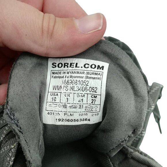 Amazon.com | Sorel Women Sorel Out N About Gray Leather Suede Low Top Sneakers Size 10 Womens Waterproof